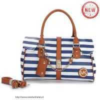 michael kors striped groot blauw boekentassen Rotterdam Shop ebjgl126